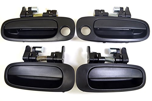 PT Auto Warehouse TO-3199A-QP - Outside Exterior Outer Door Handle, Textured Black - Front Left/Right, Rear Left/Right (Replaces 6922002030, 6921002030, 6924002030, 6923002030)