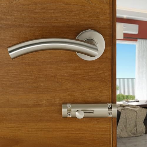 Image of LAPO Keyless Lock for Bathroom Door | 45x45mm Lock Body | Brass Latch System | Works with 30-50mm Doors | Matt Finish | Reversible Door Support | Quick Fit Setup | 3 Years Warranty | CMH-5T