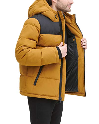 Image of DKNY Men's Mixed Media Quilted Puffer Jacket