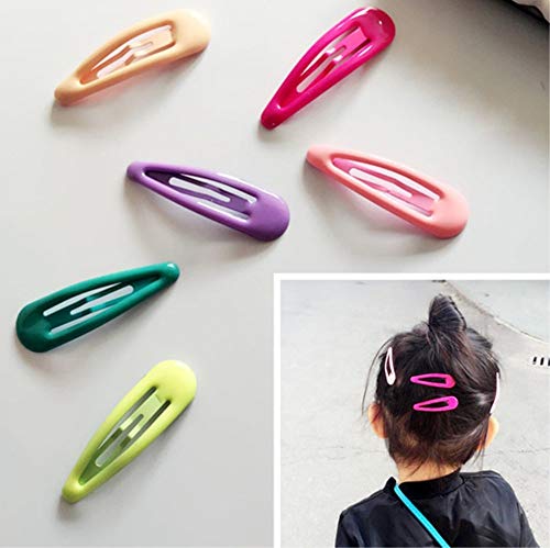 Yueton 10 Pairs Colorful Assorted Color Glossy Snap Prong Clips Bendy Hair Clips Barrettes For Ladies Girls Hair Bows #TOP5