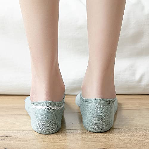 10 Pairs No Show Low Cut Socks Comfort Breathable Thin Ankle Socks For Women Non Slip Flat Boat Line4