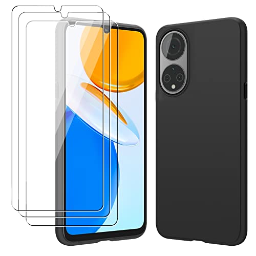 Coque Honor X7 + [3 Pièces] Verre trempé, Weideworld Souple TPU Silicone Protection Case Cover pour Honor X7 Cover