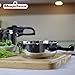 MAGEFESA Favorit Six Stainless Steel Pressure Cooker Set, 3.2 & 6.3 Qts, Induction Compatible, Heat Diffuser Base, 5 Safety Systems – Special Edition (Steam Basket, Lid & Recipe Book)