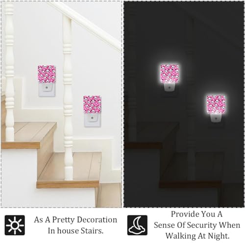 Lámparas nocturnas LED enchufables 2 pack pandas miniatura 6