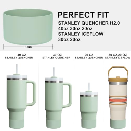 Image of Affute Protective Silicone Boot for Stanley Quencher H2.0 40 30 20 oz & IceFlow Flip 30 20 oz, BPA Free Anti-Noise Anti-Scratch, Stanley Cup Protector Sleeve Cover Boot