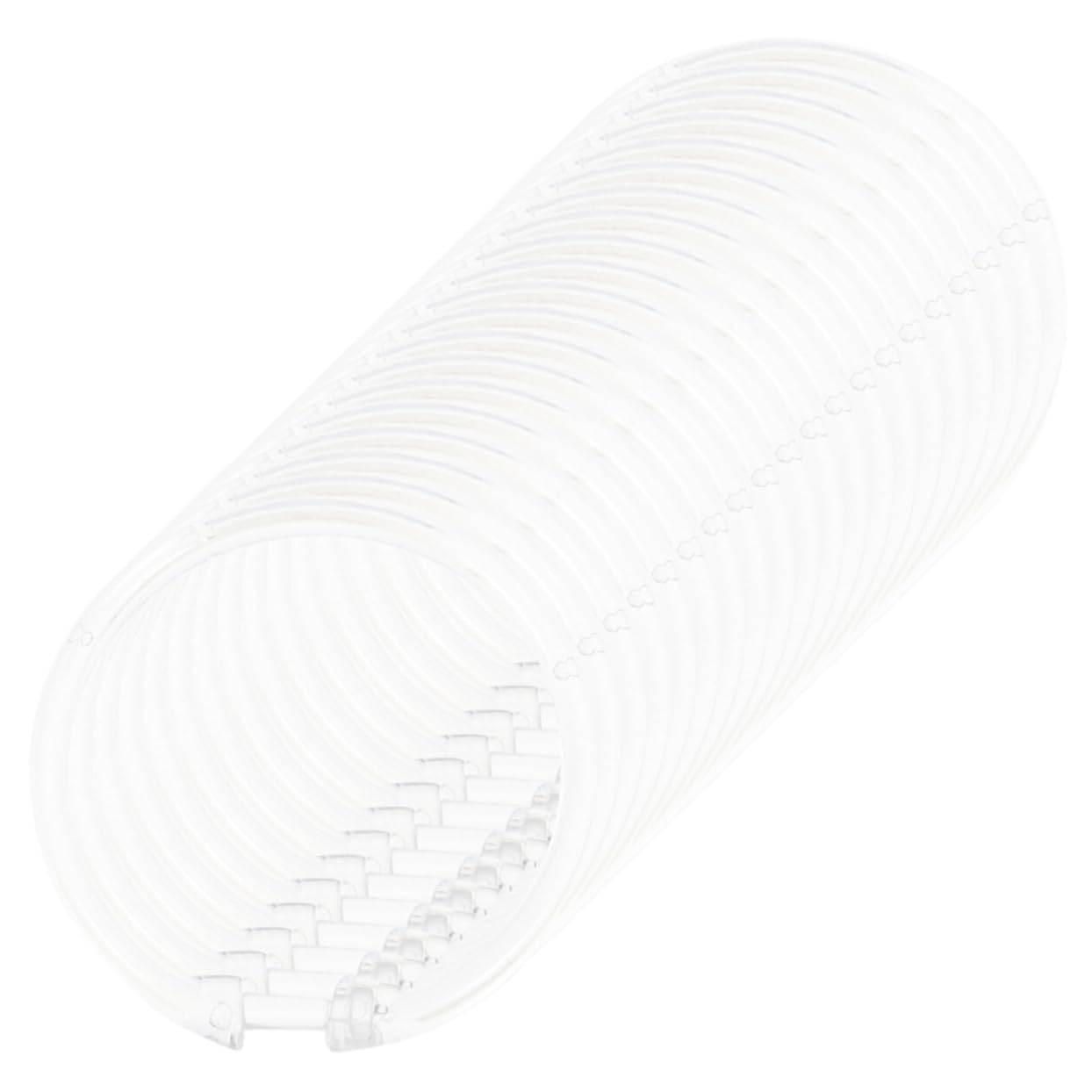 Alipis 5 Set Gancio per da Doccia Nero Inossidabile Anelli per Tende Tu di Grandi Dimensioni Ganci per Tende da Bagno Ganci per Tende in Plastica Acrilico Trasparente 20 Pezzi*5