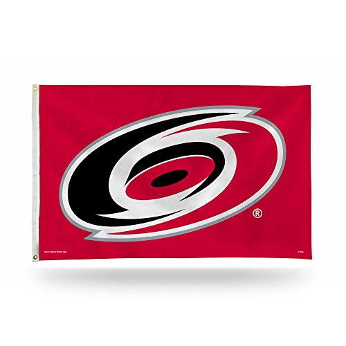Rico Industries NHL Carolina Hurricanes 3-Foot by 5-Foot Single Sided Banner Flag with Grommets