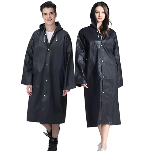 Cosowe Regenponcho Regenmantel für Damen Herren, 2 Stück Regenbekleidung Regencape Regenjacke Wasserdicht für Disney, Wandern, Radfahren, Camping und Reisen