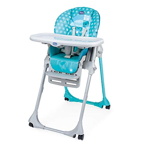 Chicco Polly Chaise Haute Evolutive et Transat pour Bébés, Inclinable avec Repose-Pieds Réglables, 4 roues, Fermeture Compacte - de 6 mois à 3 ans (15 kg)...