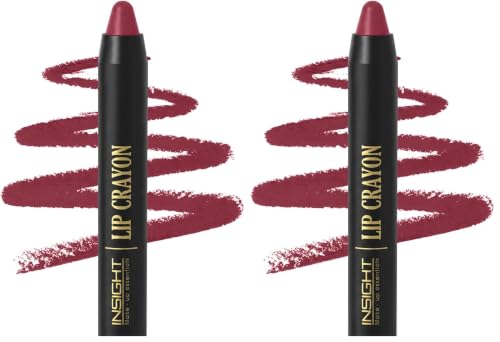 Image of INSIGHT Long Lasting Lip Crayon - All-Day Comfort | Matte Finish | Waterproof | Non-Transfer | Non-Sticky | Enriched with Vitamin E & Kojic Acid | Sharpenable Tip | Full Coverage | Lightweight Lipstick (Barbie) - 7g