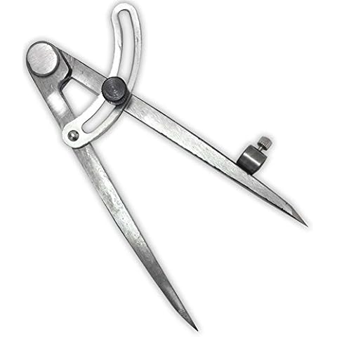 QUIX 6" (15.2 cm) Locking Drawing Protractor | Precision Circles from Radius 1/2" (1.3 cm) to 7-7/8" (20 cm) | Carbon Steel Scriber | Adjustable Pencil Holder | Essential Drafting Tool Cover