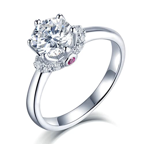 Bague Anneaux Femme Argent S925 et moissanite blanche à porter au quotidien