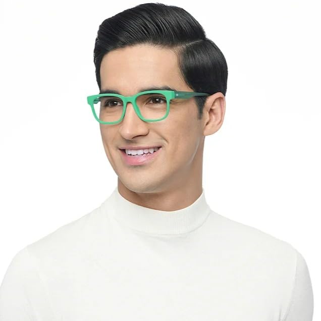 Image of LENSKART BLU | Zero Power Cut Computer Glasses | Anti Glare, Lightweight & Blocks Harmful Rays | UV Protection Specs | Full Rim Square | For Men & Women | Small | LB E16222