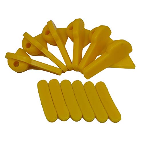 Image of Tire Changer Plastic Insert, Tire Machine Guard, Wheel Rim Edge Protector for Mount Duck Head, Nylon Tyre Demount Fitting Head Part, Front (Upper) + Rear (Lower) Insert Kit, 3 Pairs (6 PCS), 09YCL
