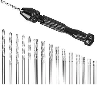 31 Pieces Hand Drill Bit Set with Precision Pin Vise Drill (0.5-3mm), Micro Twist Drill Bits for Delicate Manual Work, Electronic Assembling and Model Making, Drilling Holes, Woodworking Jewelry DIY