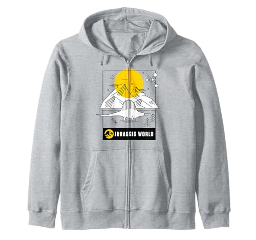 Cadeau Spinosaurus Line Art Zip Hoodie Jurassic World pour collectionneur