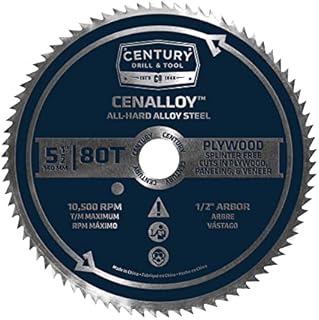 Century Drill & Tool 08253 Cenalloy Plywood Circular Saw Blade 5-1/2
