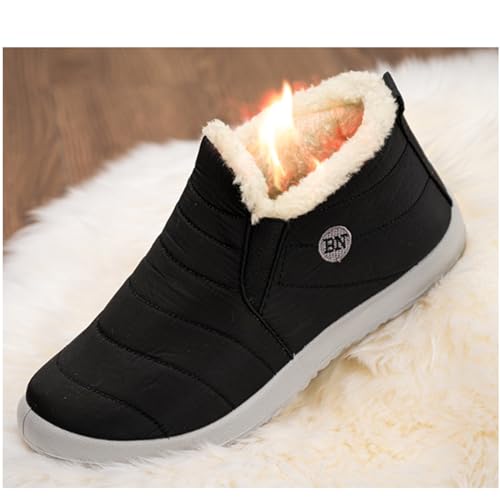 LELEBEAR Vyral Waterproof Winter Boots,Womens Winter Snow Boots Fur Lined Warm Shoes Ankle Boots Slip on4