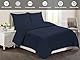 Softex Royal Bettwäsche Set 155x220 cm – 2-teilig (1 Bettbezug + 1 Kissenbezug 80x80 cm) – 100% Baumwolle – hautfreundlich & 60° waschbar – YKK Reißverschluss – Oeko-TEX Zertifiziert Dunkelblau
