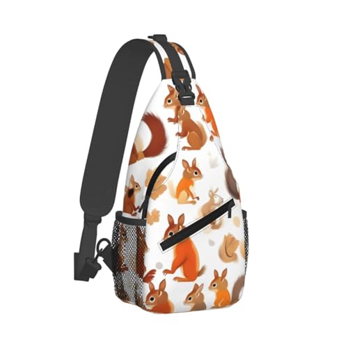Mochila Cruzada Urbana Negra Estampada para Adultos miniatura 2