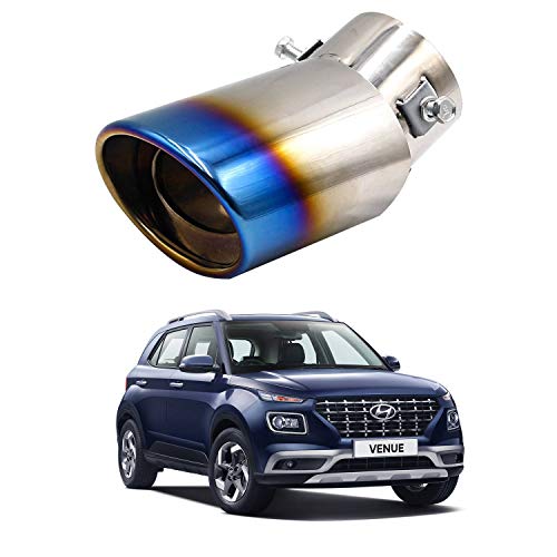Image of Oshotto Stainless Steel SS-006 Car Exhaust Muffler Silencer Cover Compatible with Hyundai Venue (Multicolor)