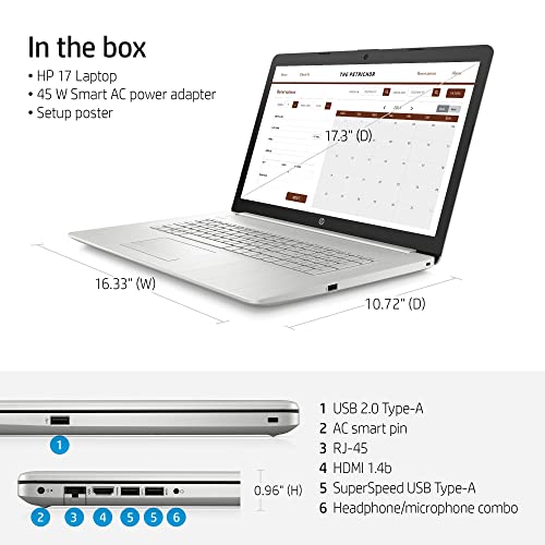 ▷ HP - Portátil con pantalla táctil HD+ de 17,3\