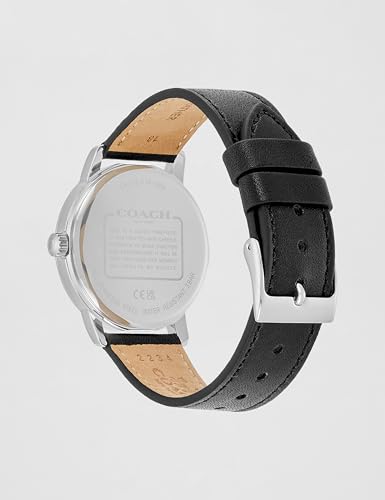 Image of Coach Grand Qtz Basic Multicolor Round Dial Women's Watch|Black Calfskin Material|Black Color Band - 14503847