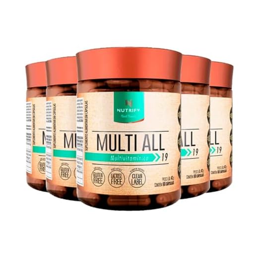 Kit 5 Multi All Multivitamínico Nutrify 60 Cápsulas