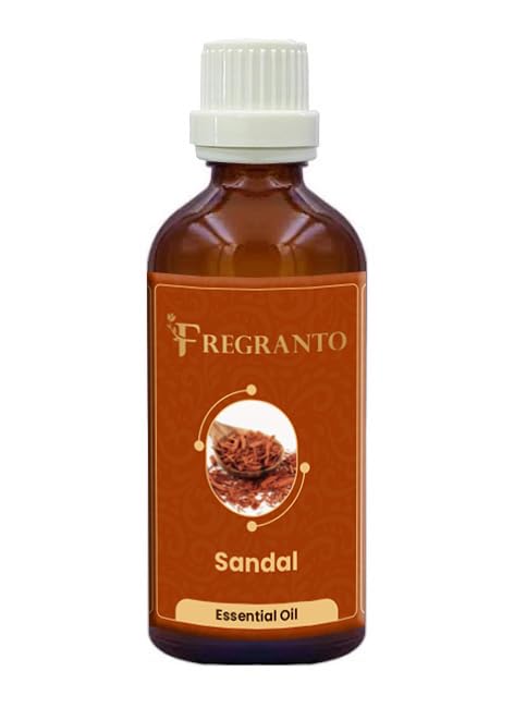 FREGRANTO Aroma Essential Oil Fragrance Oils For Diffusers, Home Care, Candle Making, Fragrance, Aromatherapy, Humidifiers (Sandal, 100 ml)