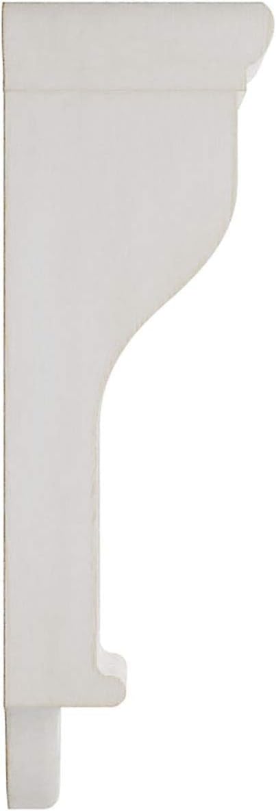 Ekena Millwork CORWD04X04X12ARWH Arts and Crafts Vintage Decor Corbel, 4"W x 4"D x 12"H, Chalk Dust White