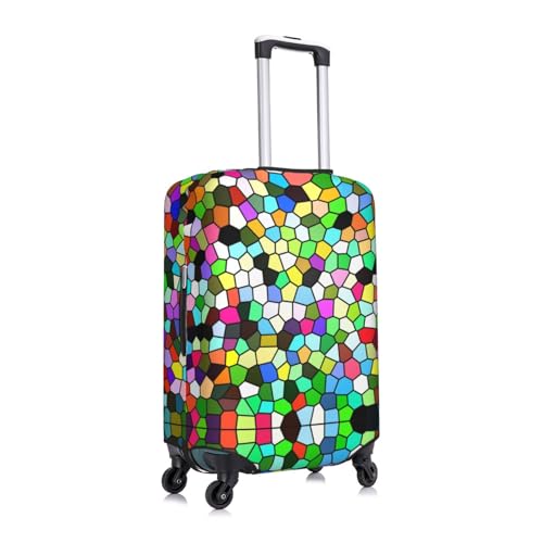 Tie Dye Stained Glass Luggage Cover Protector Anti-Scratch Washable Fits 18-32 Inch Luggage-Medium3