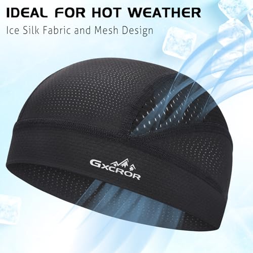 Image of GXCROR Cooling Skull Cap for Men Women Sweat-Wicking Breathable Mesh Liner for Helmets, Summer Cycling Motorcycle