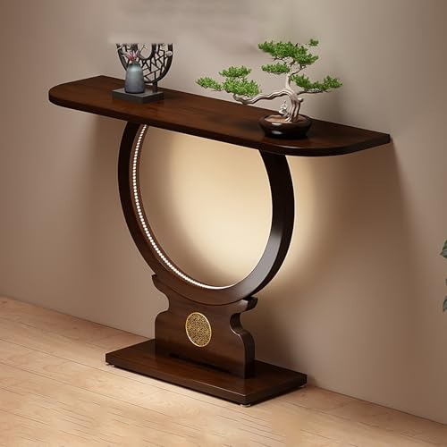 Mesa de entrada con luces y diseño compacto que ahorra espacio en pasillos 2