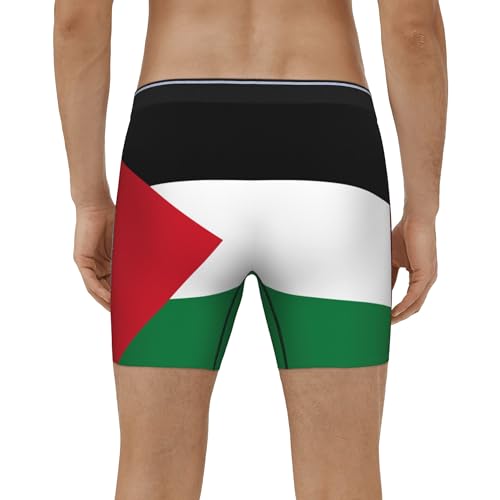 SEAEAGLE Palestinian flag Adult Quadrangle Underpants Men's Long Boxer Briefs Male Fun Shorts 6