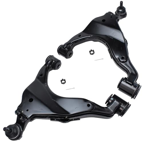 Image of Detroit Axle - 6pc Front End Control Arms Kit for Toyota Tacoma 2005-2015, 2 Lower w /Ball Joints 4 Inner & Outer Tie Rod Links Replacement