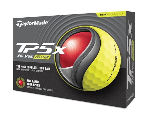 TaylorMade TM24 TP5x Golf Balls 12 Ball Pack Yellow option