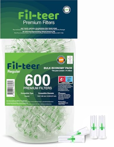 Filteer 600-8 Hole Zigarettenfilteraufsatz Anti-Teer-Filter für Zigaretten Anti-Teer-Filter Raucherentwöhnung Kunststoff-Zigarettenfilter 8 mm Zigarettenfilter für normale Zigaretten