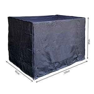 QUICK STAR Roosterbox afdekking 125x85x87cm zwart beschermhoes dekzeil