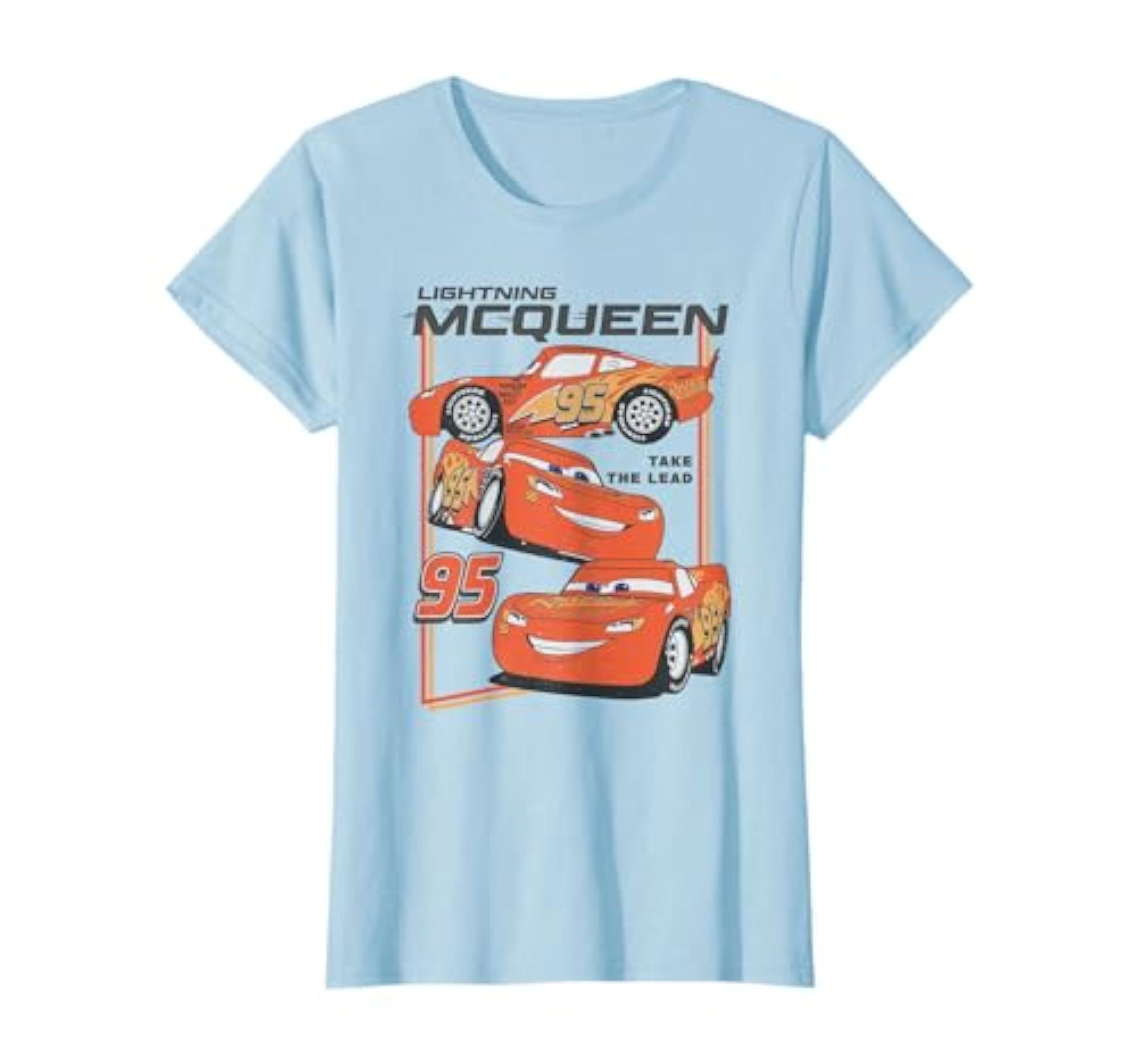 Disney Pixar Cars 2 Lighting Mc Queen Take the Lead Poster Camiseta