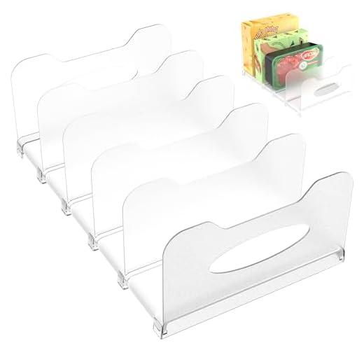 SURETIVIAN Freezer Organizer 12” Visible Fridge Organizer Rack with Removable Dividers and Handles, Freely Adjustable, Fits Refrigerator Frozen Meals, Lunch Meat Box, Cheeses(White)