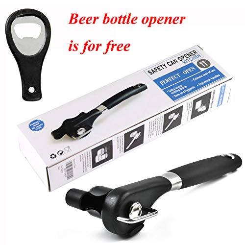 Safe Cut Can Opener, Smooth Edge Can Opener Ergonomic Handle, Manual Can Opener, Food Grade Stainless Steel Cutting Can Opener For Kitchen & Restaurant Seniors And Arthritis #TOP4