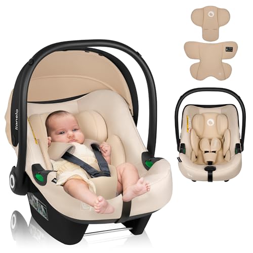 LIONELO ASTRID i-Size Seggiolino Auto Neonati 40-87cm Ovetto gr 0+ Montaggio rivolto all'indietro, Cintura di sicurezza a 3punti Protezione laterale Inserto Dri-Seat