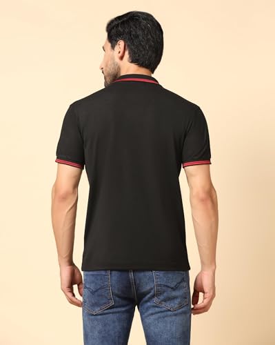 Image of INKKR Men's Solid Polo Neck Half Sleeve Stylish T-Shirt Combo (Size-S)