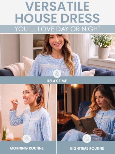 Image of Casual Nights Women's Cozy Long Sleeve Fleece Nightgown