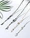 COSUCOS Beaded Glasses Chain for Women Men, Fashion Gold Stones Eyeglass Chains with White Crystal, Adjustable Eyeglasses Holders Around Neck Glasses Lanyard for Eyewear Retainer Strap