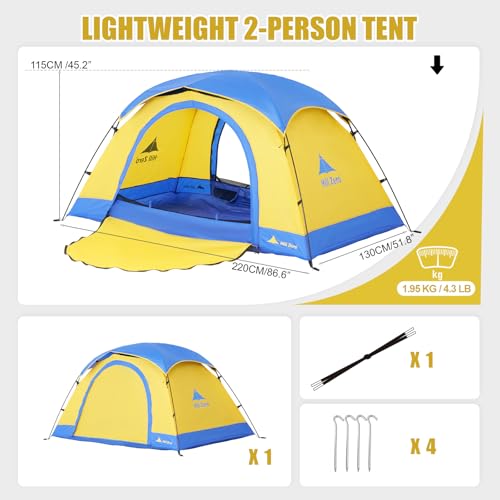 Carpa Tulip 2 Personas para Camping 3 Estaciones miniatura 4