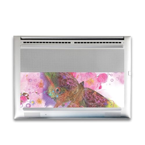 Image of Glossy Glitter Gaming Skin Compatible with HP Envy x360 16 inch (2023) - Hippie Butterfly - Premium 3M Vinyl Protective Wrap Decal Cover - Easy to Apply | Crafted in The USA by MightySkins