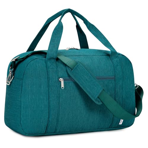 Narwey Carry on Bag 22x14x9 Airlines Approved, Carry on Duffle Bag for Airplane with Wet Pocket, Travel Duffel Bag Luggage Bag Weekender Overnight for Women Men (Teal)