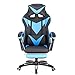 XY&CF Fauteuil de Massage Gaming, Chaise d'ordinateur, Cuir siège inclinable, Home Cinéma Sièges de Course Style avec Massage Soutien Lombaire, rétractile Repose-Pieds