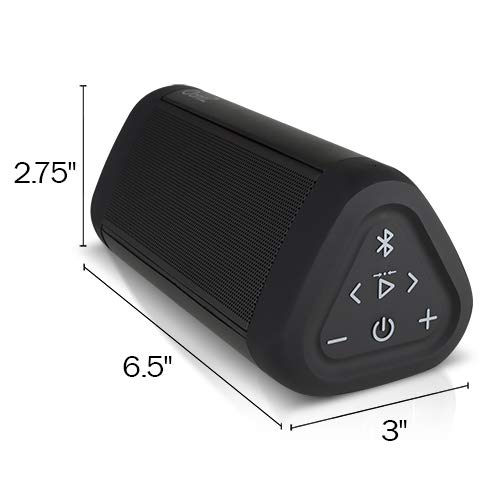 Oontz Ultra Bluetooth Speaker, Dual Edition Waterproof Bluetooth Speaker, Aux Input, 14 Watts, Surround Sound, Rich Bass, Portable Wireless Speaker, Indoor Outdoor Speaker 20 Hrs Playtime (Black-Dual) #TOP6
